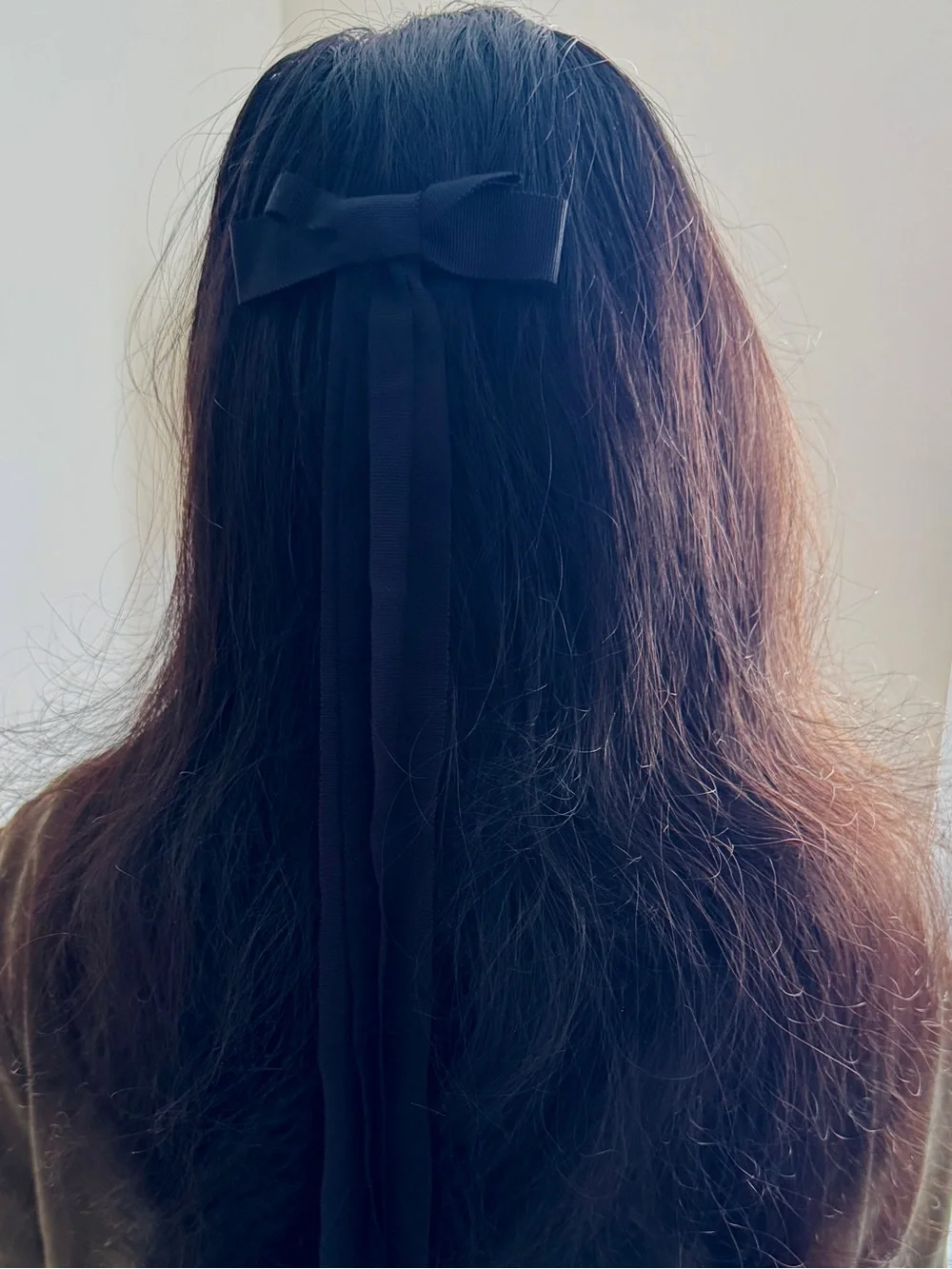 Jennifer Behr Black Grosgrain Ribbon Hair Bow Tie - NEW WITH TAGs